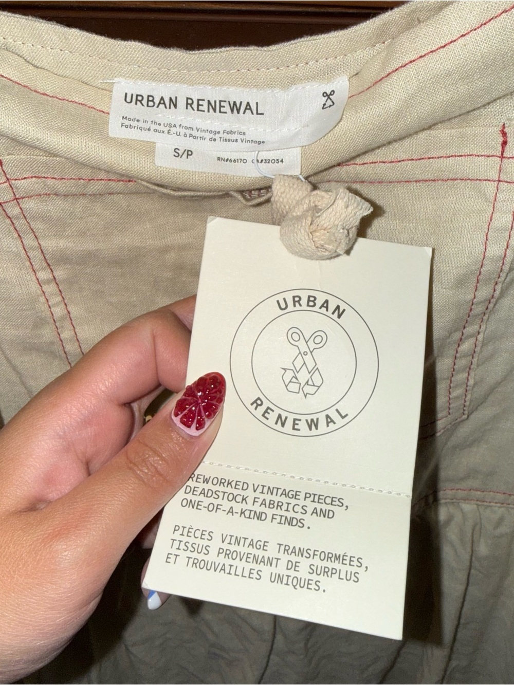NWT ReMADE By UO Made In LA EcoVero™ Cream Linen Shortall Button-Straps Dress S - Picture 6 of 9